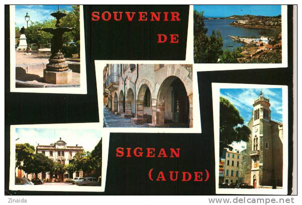 CARTE POSTALE DE SIGEAN - SOUVENIR DE LA CITE - Sigean