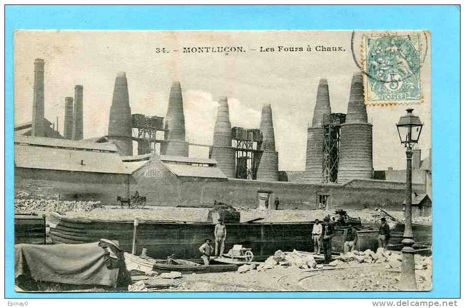 B - 03 - MONTLUCON - Les Fours à Chaux - Péniche - Montlucon