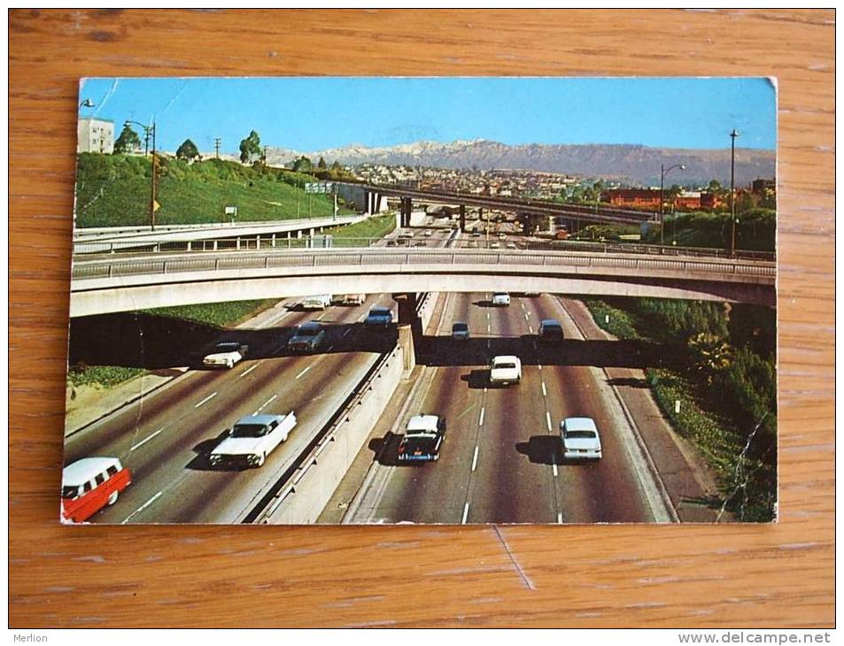 Harbour Freeway North Los Angeles  CA, 1965 VF-  D2719 - Los Angeles