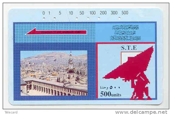 Telecarte SYRIA 500 UNITS Satellite Dish Phonecard - Ruimtevaart