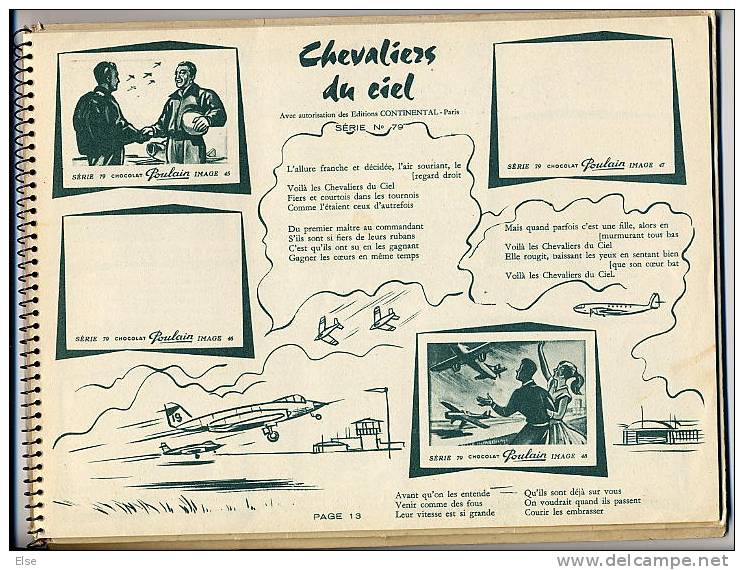 CHANSON DE FRANCE  -   CHOCOLAT POULAIN  -  LIVRE DE 30 PAGES  -  SANS IMAGES - Albums & Catalogues