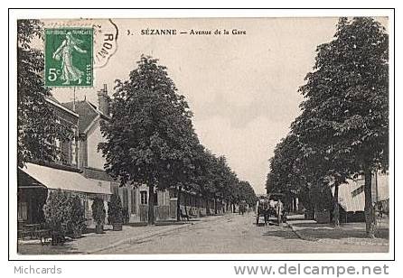 CPA 51 SEZANNE - Avenue De La Gare (3) - Sezanne