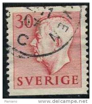 PIA - SVE - 1954 - Re Gustavo VI° Adolfo  - (Yv 383) - Usados