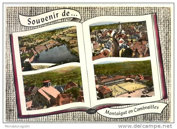 63 ) Fl )Souvenir De MONTAIGUT En COMBRAILLES , CPSM Gd Format Ed LAPIE - Montaigut