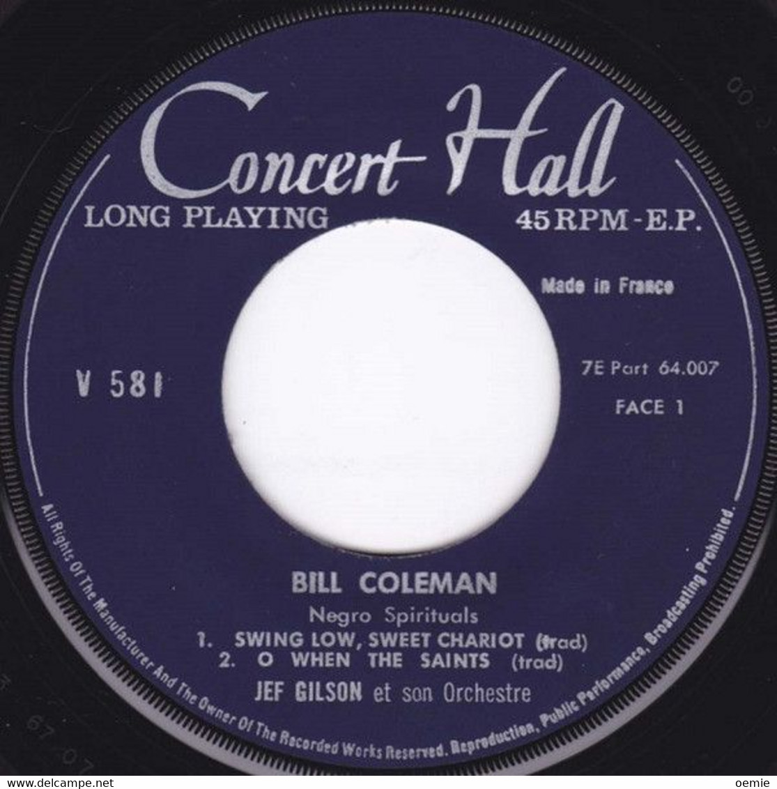 BILL  COLEMAN   //  NEGRO SPIRITUALS   ORIGINALE 1959 - Jazz