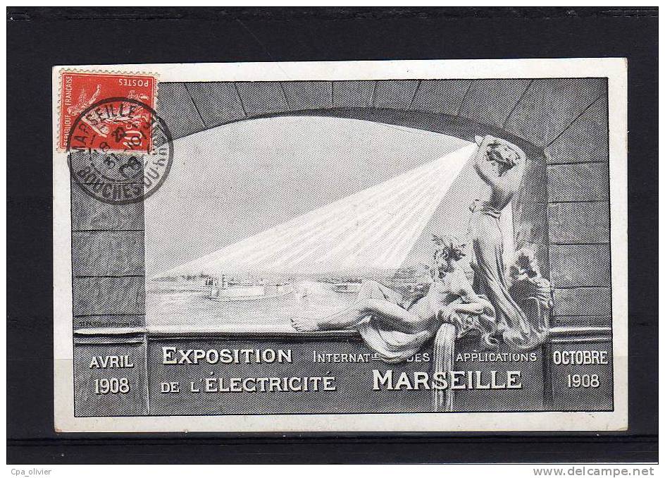 13 MARSEILLE Exposition Internationale D' Electricité 1908, Illustrée, Ed Sepa, 1908 - Mostra Elettricità E Altre