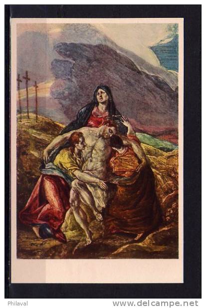 Carte Postale Religieuse: Pennsylvania Museum Of Art, Pieta, By El Greco, Domenico Theotocopuli - Other & Unclassified