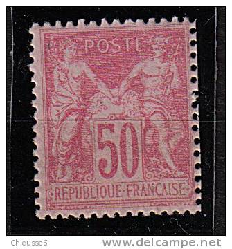 France * N° 104 Type III - 50 C  Rose - 1898-1900 Sage (Type III)