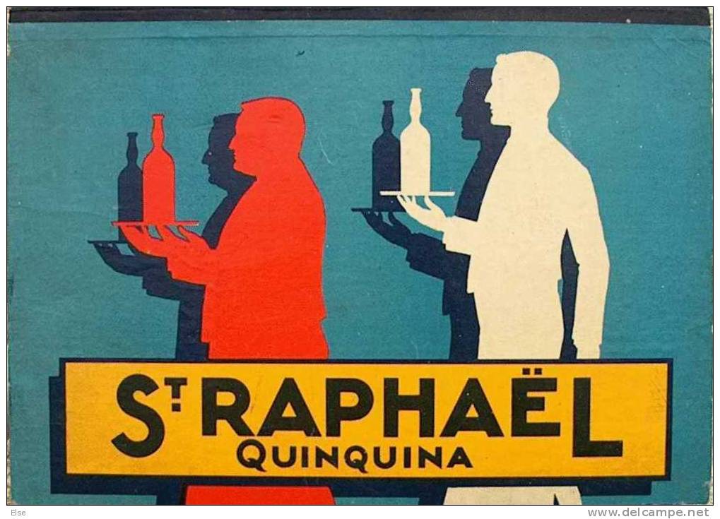 ST RAPHAEL QUINQUINA  -   CHEMISE PUBLICITAIRE 2 VOLETS VERS 1950 - Autres & Non Classés