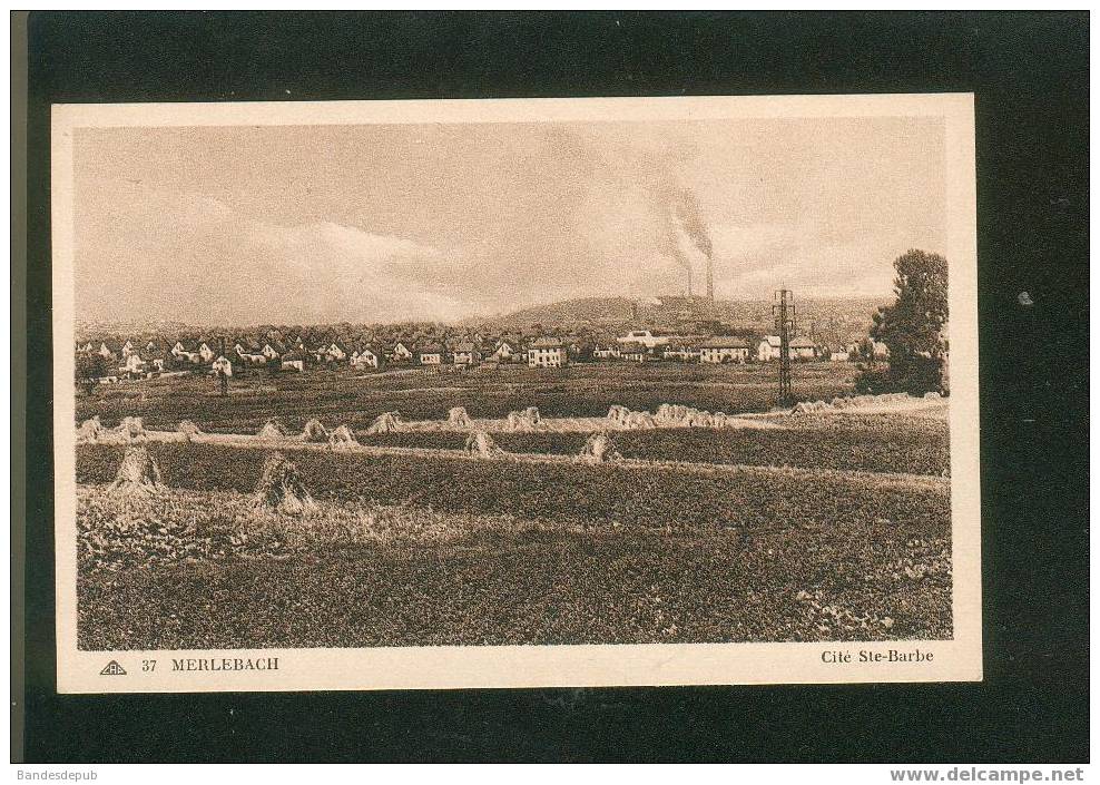 Merlebach Cité Sainte Barbe Charbon Mine Bassin Houiller Coke Coll. Nicolas Genevaux Tabac - Freyming Merlebach