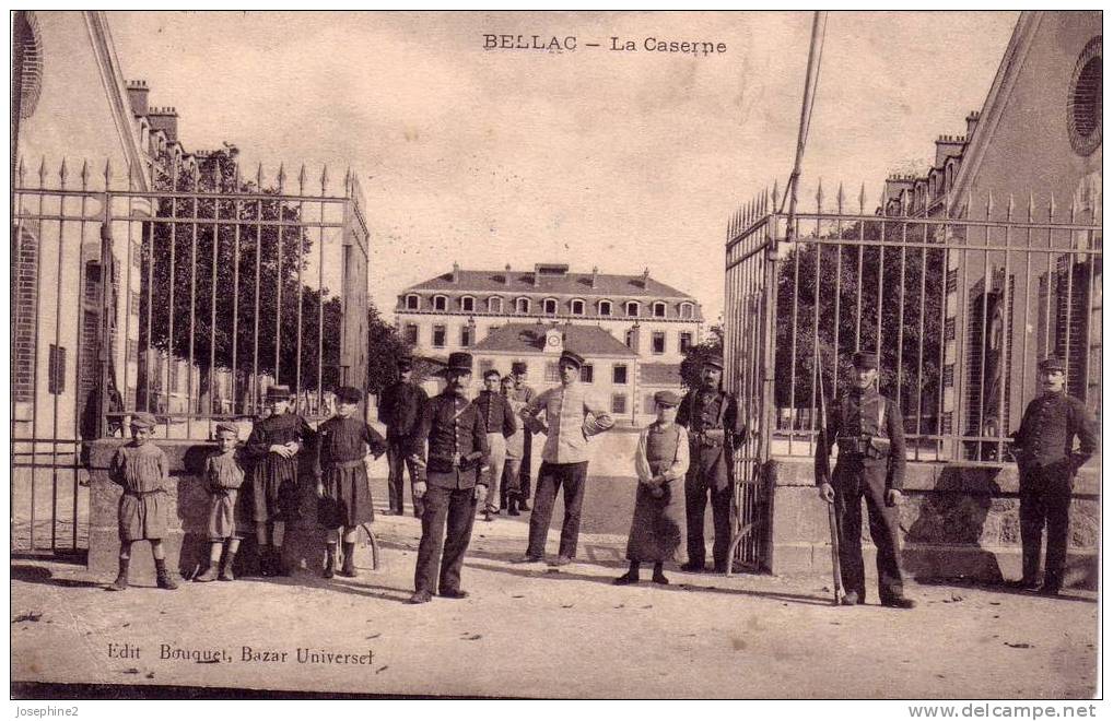 Cpa  1915  Bellac - La Caserne - - Bellac