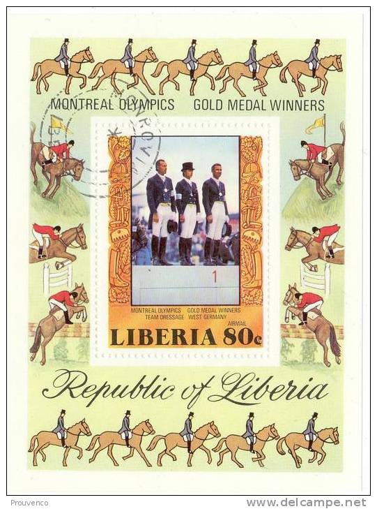 LIBERIA 1976 JO MONTREAL 76 EQUITATION YT BF 85  OB. TB!!! - Ete 1976: Montréal