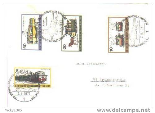 Germany / Berlin -  Mi-Nr 379 + 380 + 381 + 383 FDC (U369)- - 1971-1980