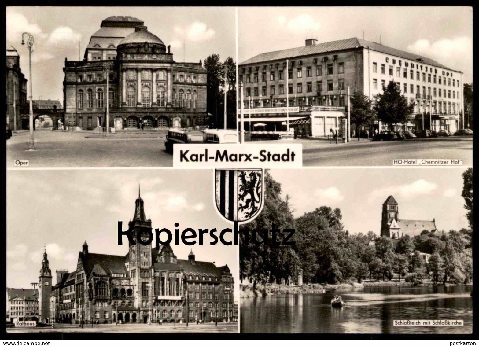 ÄLTERE POSTKARTE KARL-MARX-STADT Mehrbild Mit Oper U. A. CHEMNITZ Ansichtskarte AK Cpa Postcard - Chemnitz (Karl-Marx-Stadt 1953-1990)