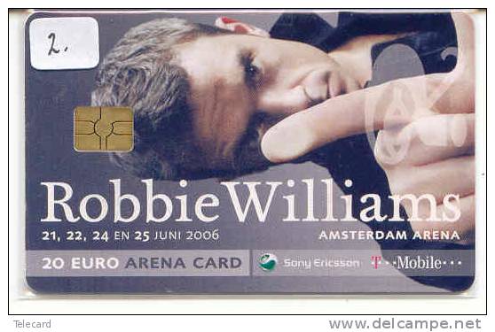 Musique ROBBIE WILLIAMS (2) SHOW 21/22-06-2006 CHIPCARD  AMSTERDAM ARENA - Musique