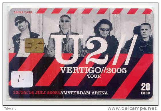 Musique U-2 (1) SHOW 13/15/18-07-2005 CHIPCARD  AMSTERDAM ARENA - Musique