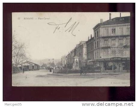 21030 Romans Place Carnot édit.rambaud N° 57 Grand Café Des Négociants Laffont Gare Train Tramway Belle Carte - Romans Sur Isere