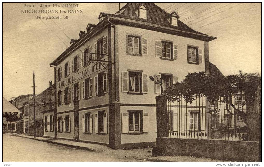 CPA (67)   NIEDERBRONN LES BAINS HOTEL DE CHAINE D OR - Niederbronn Les Bains