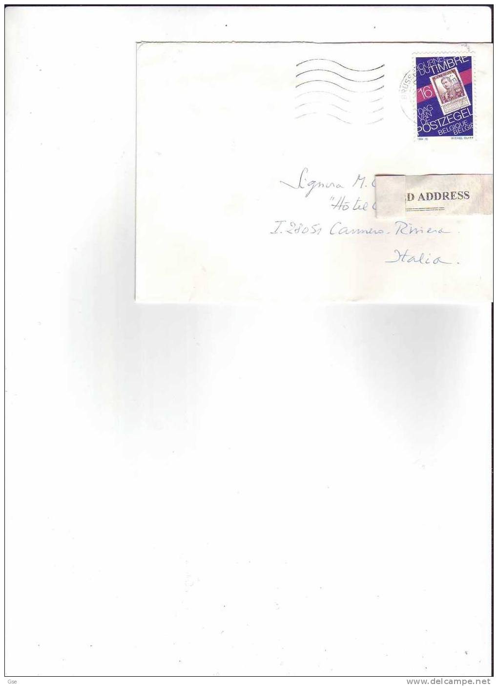 BELGIO 1995 - Lettera Per  L' Italia - Yvert 2547 - Briefe U. Dokumente