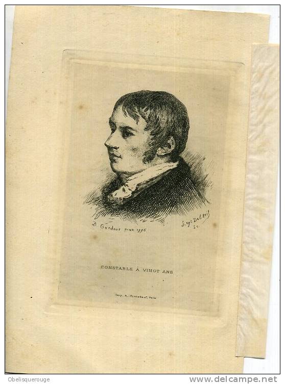 CONSTABLE A VINGT AN  SIGNE D GARDNER  PINX 1896 LAYS DELTEIL - Litografía