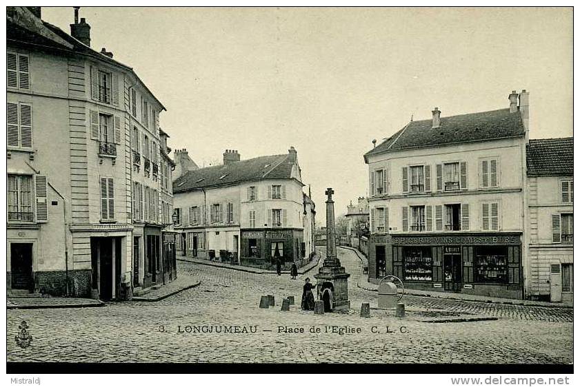 Belle CPA Neuve - Longjumeau - Place De L´Eglise, Petite Animation - Longjumeau