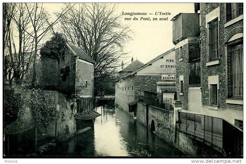 Exceptionnel ! Lot De 2 Superbes CPA Neuves - Longjumeau - L´Yvette, Vue Du Pont, 1) En Amont, 2) En Aval - Longjumeau