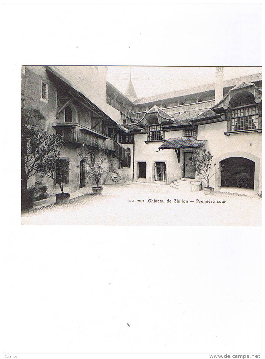 CH  CHATEAU DE CHILLON  Première Cour  Non écrite DOS NON SEPARE AVANT 1904 - Premier