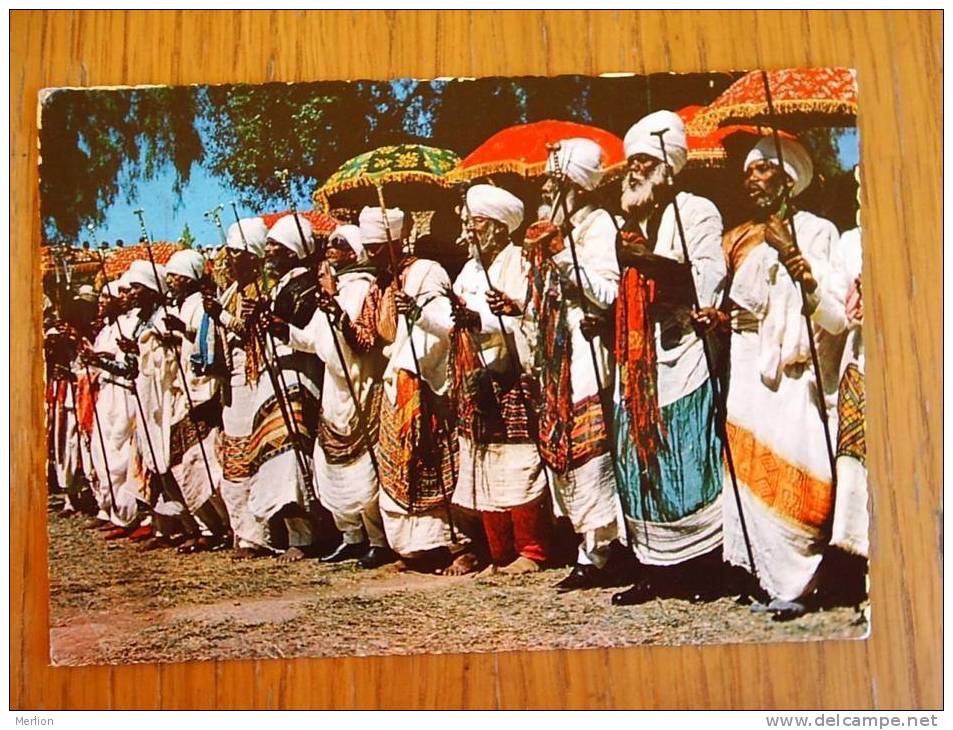 Ethiopia Priests Celebrating Easter , Axum Cca 1965   F+  D2983 - Ethiopië
