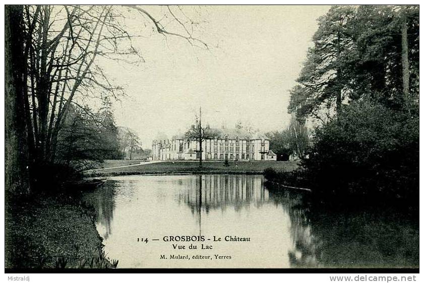 CPA Neuve - Grosbois - Le Château - Vue Du Lac - Chateau De Grosbois
