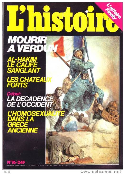 L'Histoire 77 3/85 Homosexualité Grèce Verdun Al-Hâkim Finaly Château Fort Libéralisme Bach Balzac Brasillach - Histoire