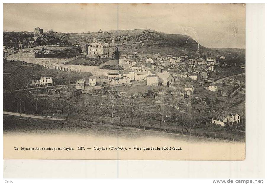 CAYLUS - Vue Générale.(coté Sud) - Caylus