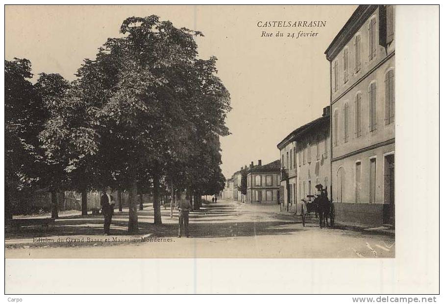 CASTELSARRAZIN - Rue Du 24 Février. - Castelsarrasin
