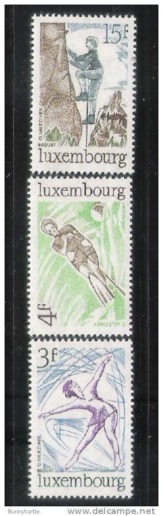 Luxembourg 1975 Sports Water Skiing Figure Skating Mountain Climbing MNH - Nuevos