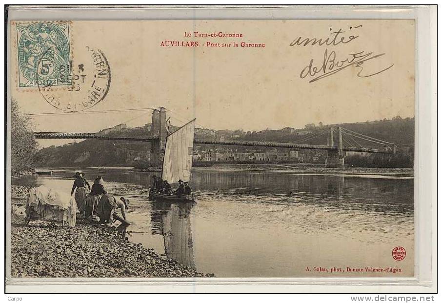 AUVILLARS - Pont Sur La Garonne.(lavoir) - Auvillar