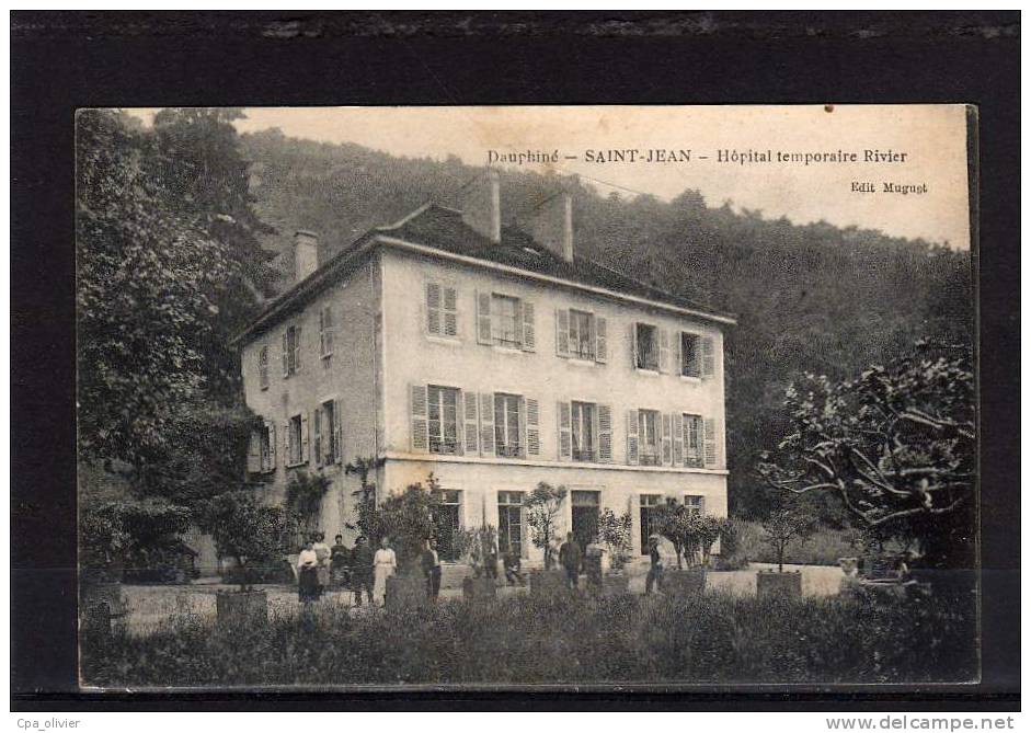 38 ST JEAN DE MOIRANS (envs Voiron) Hopital Temporaire Rivier, Hotel, Animée, Ed Muguet, Dauphiné, 1918 - Moirans