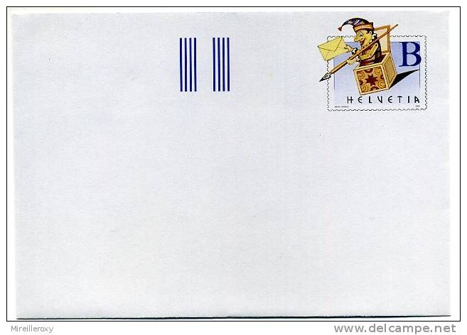 ENTIER POSTAL STATIONERY SUISSE POLICHINELLE PLUME LETTRE - Unclassified