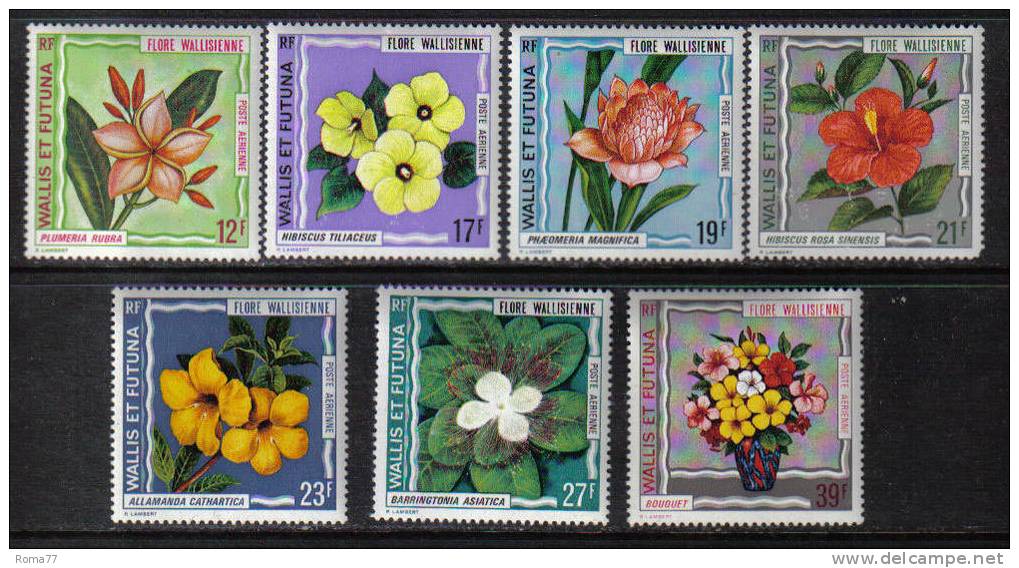 G1236 - WALLIS ET FUTUNA , Posta Aerea N. 49/55 ***  Fiori - Nuevos