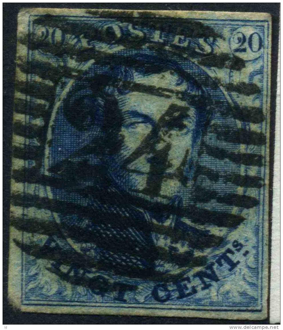 COB/VOB #7 - P 24 - BRUXELLES - 1851-1857 Medaillons (6/8)