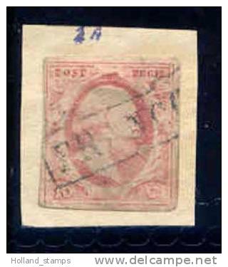 1852 Koning Willem III 10 Cent NVPH 2 * Periode 1852  Nederland   Nr. 2  Gebruikt *   (15) - Oblitérés