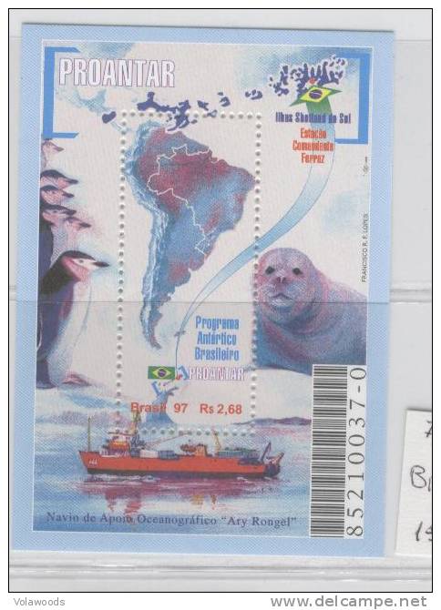 Brasile - Foglietto Nuovo: Programma Antartico Brasiliano - Blocchi & Foglietti