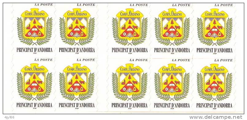 ANDORRE - CARNET N° 8 Non Plié Neuf ** TB - Comu D'Ordino - Postzegelboekjes
