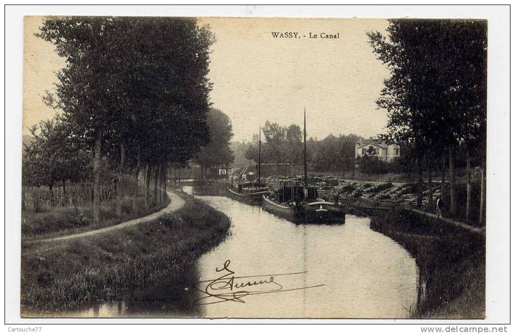 K8 - WASSY - Le Canal (1918) - Wassy