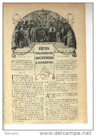 Feuillet Article De 1906 FETES De Villages Célebres - Documents Historiques