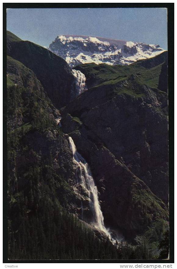 ABELBODEN (Berner Oberland)Engstligen-Wasserfälle Wildstrubel Obliterer Adelboden 1965 - Adelboden