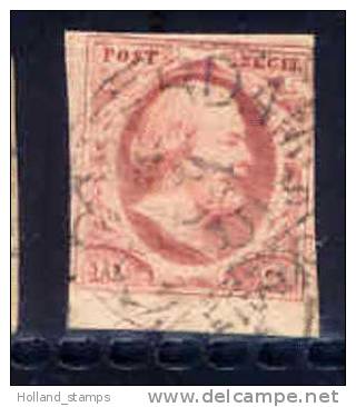1852 Koning Willem III 10 Cent NVPH 2 * Periode 1852 Nederland Nr. 2 Gebruikt   (20) Nederland Nummer 2 - Oblitérés