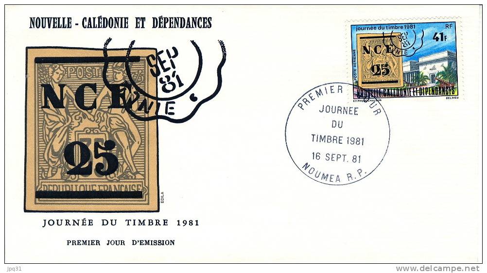 Enveloppe 1er Jour Nvlle Calédonie No 217 - Journée Du Timbre 1981 - Nouméa 16/09/81 - FDC