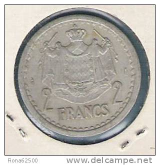 2 FRANCS ALUMINIUM . LOUIS II . - 1922-1949 Louis II.