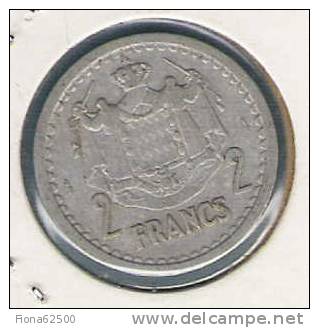 2 FRANCS ALUMINIUM . LOUIS II . - 1922-1949 Louis II.