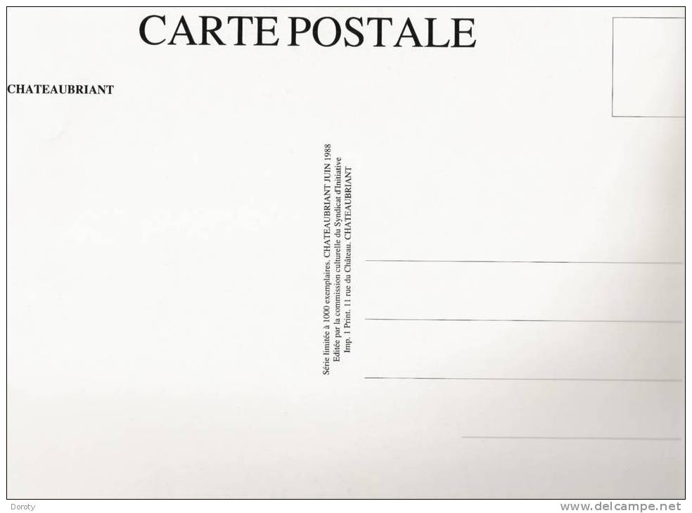 CHATEAUBRIANT - SUBLIME CARTE A SERIE LIMITEE FORMAT A4 - RUE DE COUéRé - Châteaubriant