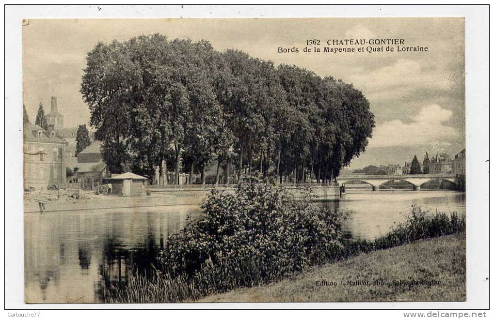 K8 - CHÂTEAU-GONTIER - Bords De La Mayenne Et Quai De Lorraine (1916) - Chateau Gontier